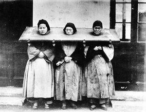 Straff for lette forbrytelser, Kina, ca. 1880